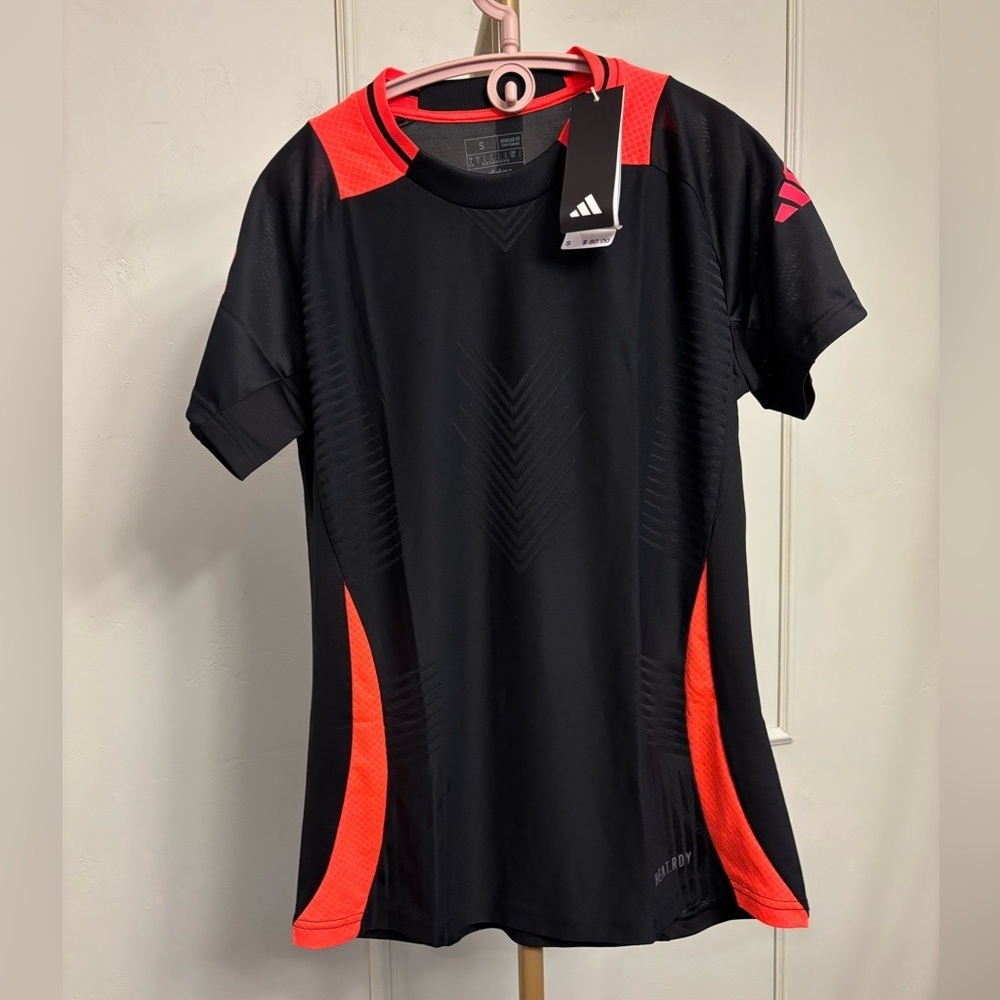 Adidas Tiro 24 l Soccer Jersey  Black & Solar Red MSRP $80